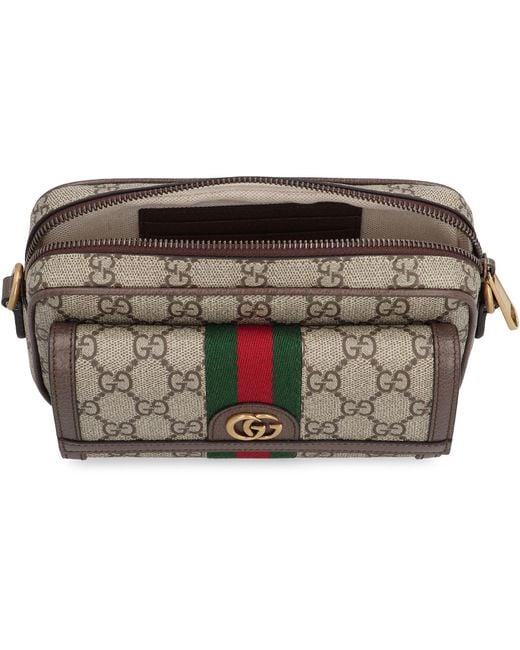 Gucci Gray Ophidia Gg Supreme Fabric Mini Shoulder-Bag for men