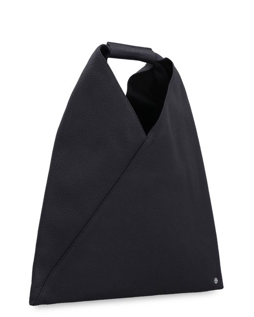 MM6 by Maison Margiela Black Japanese Grainy Leather Handbag