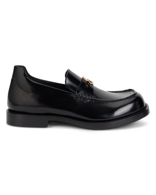 Balenciaga Black Loafers With Curved Sole