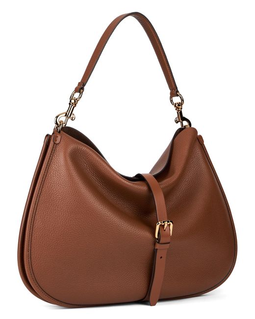 Etro Brown Medium Leather Pony Bag