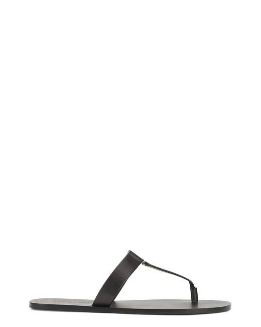 Saint Laurent Black Leather Flip-Flops for men