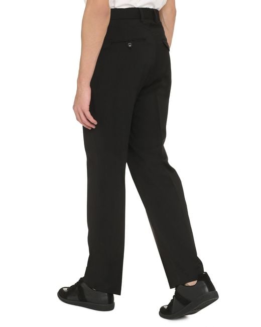 Our Legacy Black Tailored Straight Pants With Classic Waistband for men
