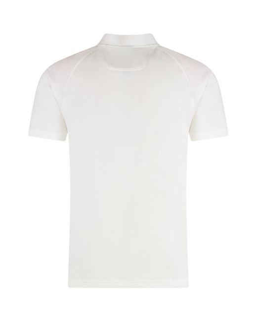 Boss White Technical Fabric Polo Shirt for men