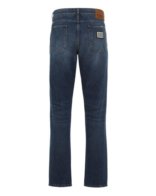 Dolce & Gabbana Blue Dolce & Gabbana Straight Jeans With Five Pockets for men