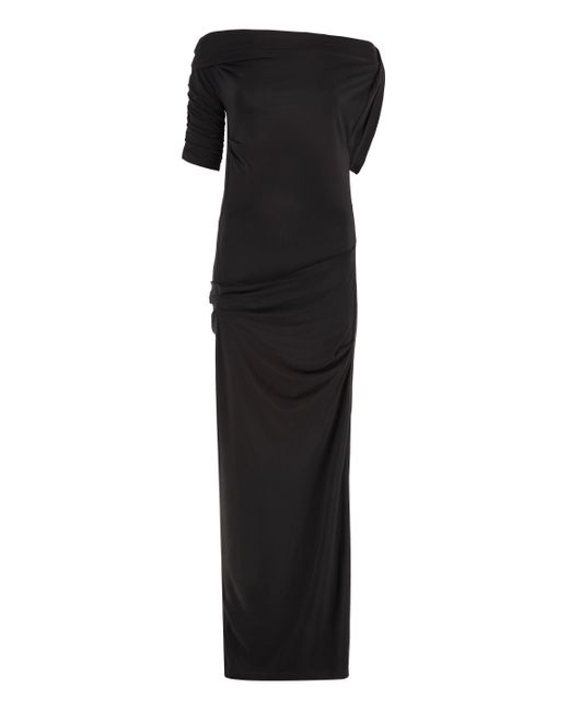 Jacquemus Black Drapeado Draped Dress