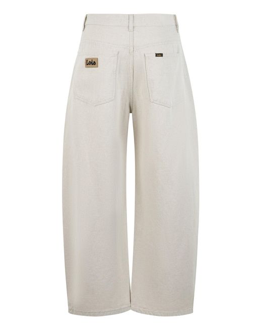 Lois White Loose Jeans