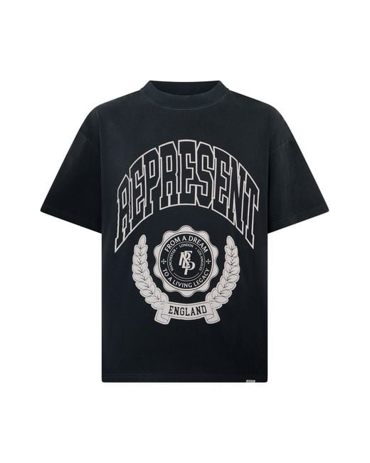 Represent Black T-Shirt Legacy Crest for men