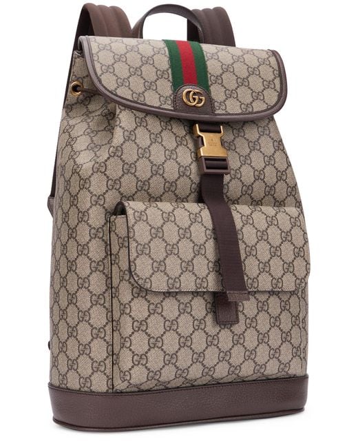 Gucci Gray Ophidia Small Backpack for men