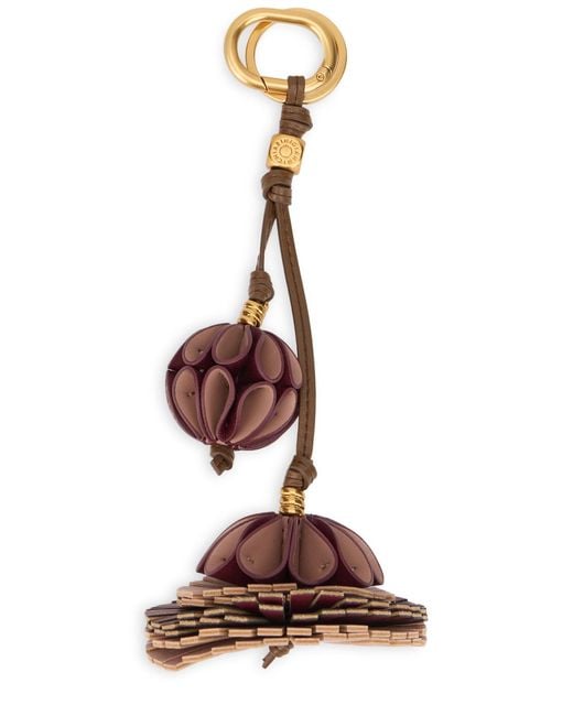 Gianni Chiarini Brown Leather Keychain