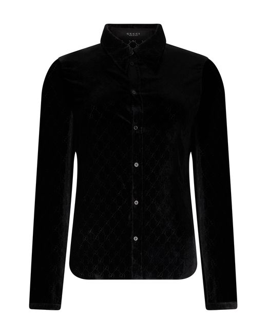 Gucci Black Velvet Shirt for men