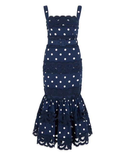 Self-Portrait Blue Midi Dresses