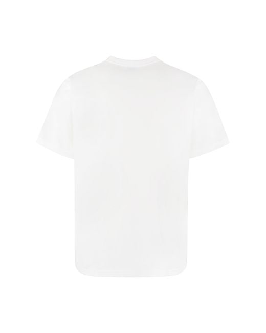 Burberry White Cotton Crew-Neck T-Shirt for men