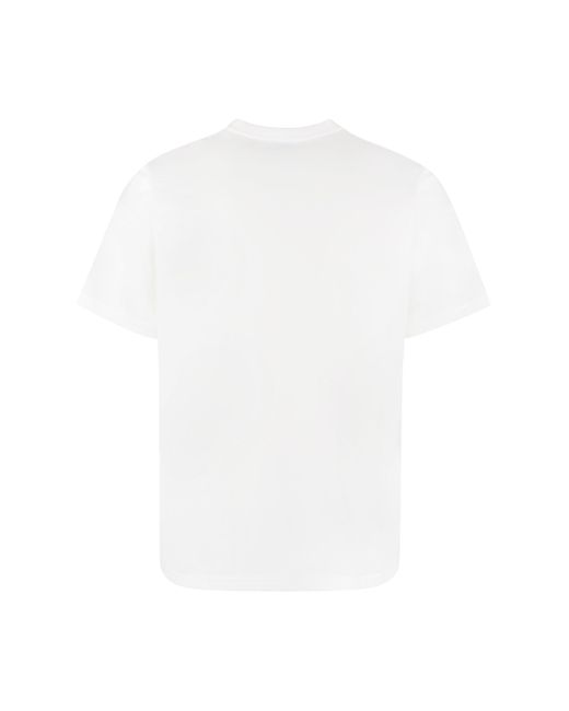 Burberry White Cotton Crew-Neck T-Shirt for men