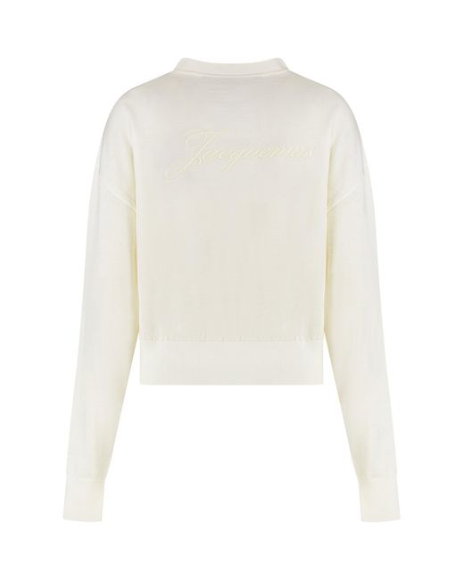 Jacquemus White Cardigan Brode