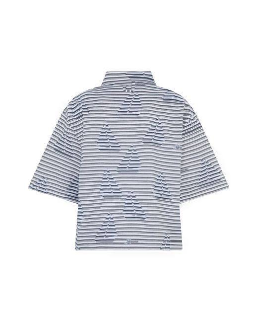 Jacquemus Blue Short-Sleeve Cotton Shirt for men