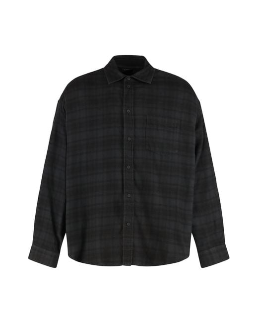 Balenciaga Black Cotton Poplin Shirt