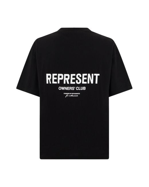 Represent Black Mini Embroidered Logo Crew Neck Short-Sleeve T-Shirt for men