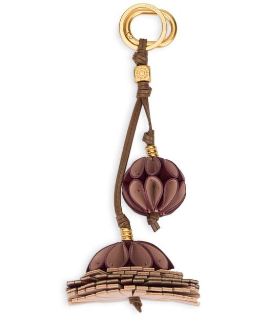 Gianni Chiarini Brown Leather Keychain