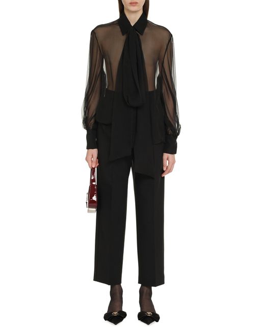 Max Mara Black Verbano Virgin Wool Trousers
