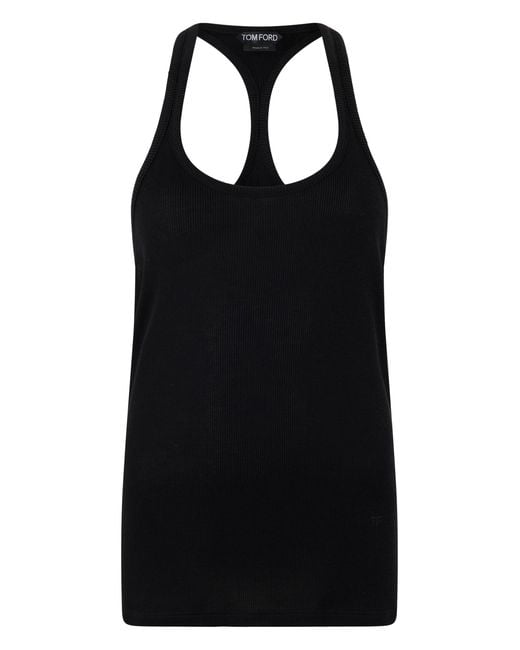 Tom Ford Black Ribbed Top