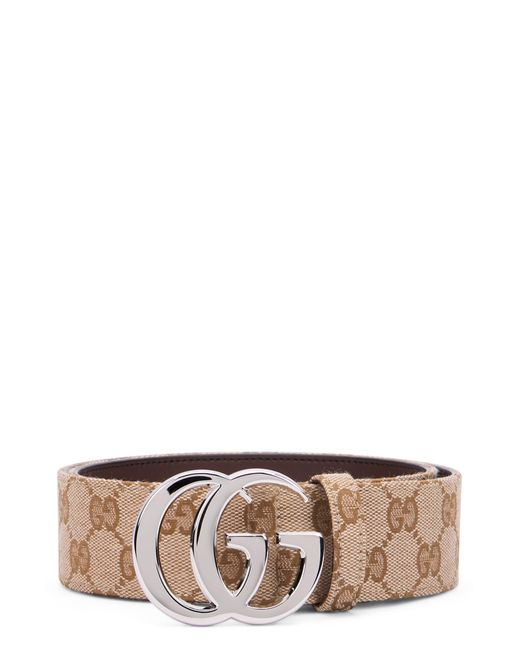 Gucci Natural Marmont Belt Flat