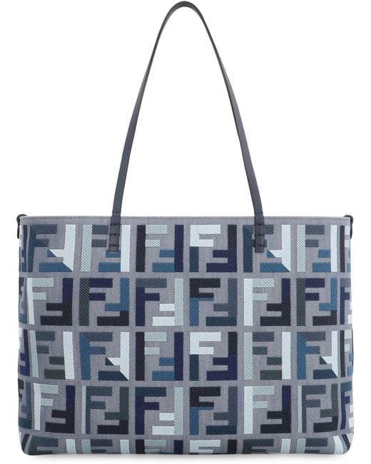 Fendi Blue Roll Large Tote-Bag