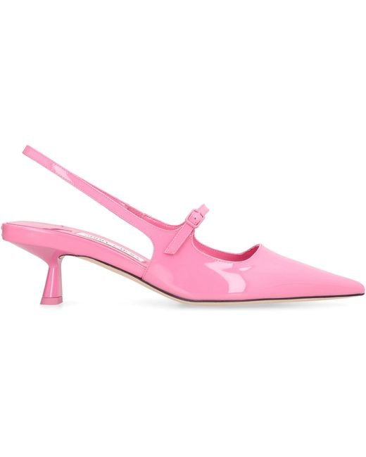 Jimmy Choo Pink Solid Pointed Toe Pumps