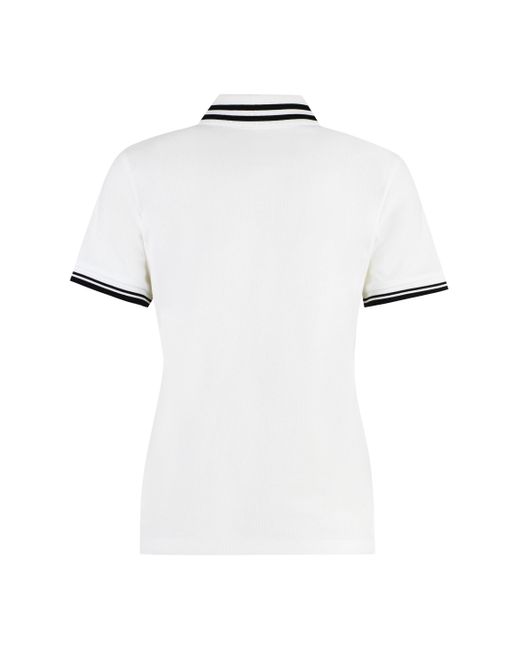 Moncler White Cotton-Piqué Polo Shirt