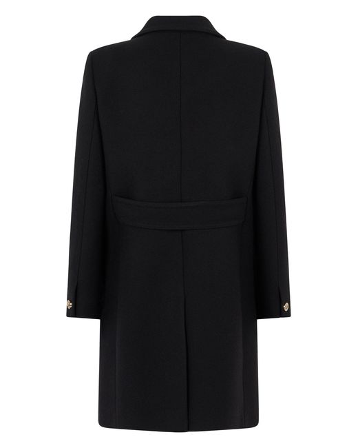 Gucci Black Wool Batavia Coat With Patch