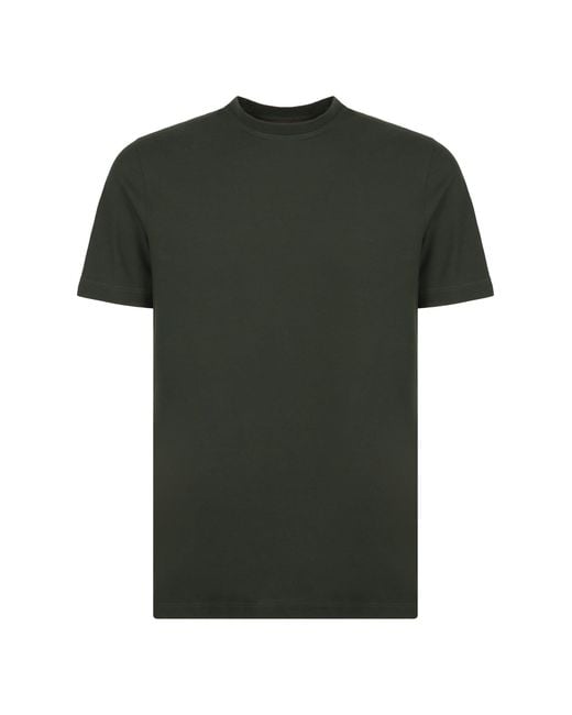Slowear Green Crew Neck T-Shirt Made Of Cotton for men