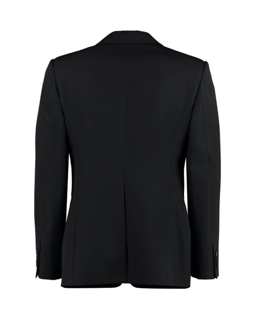 Alexander McQueen Black Single-Breasted Wool Jacket for men