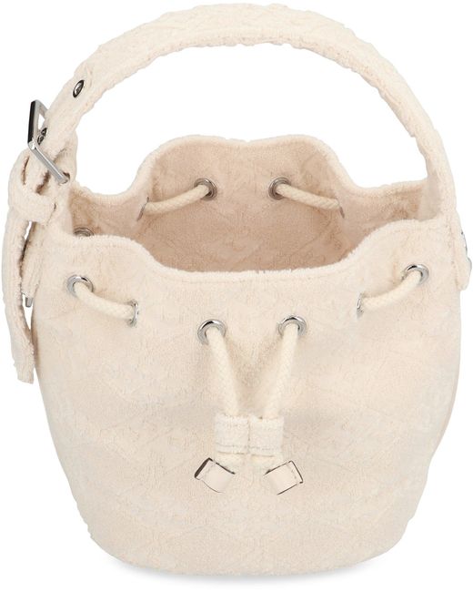 Mini borsa Terry a secchiello di Tory Burch in Natural