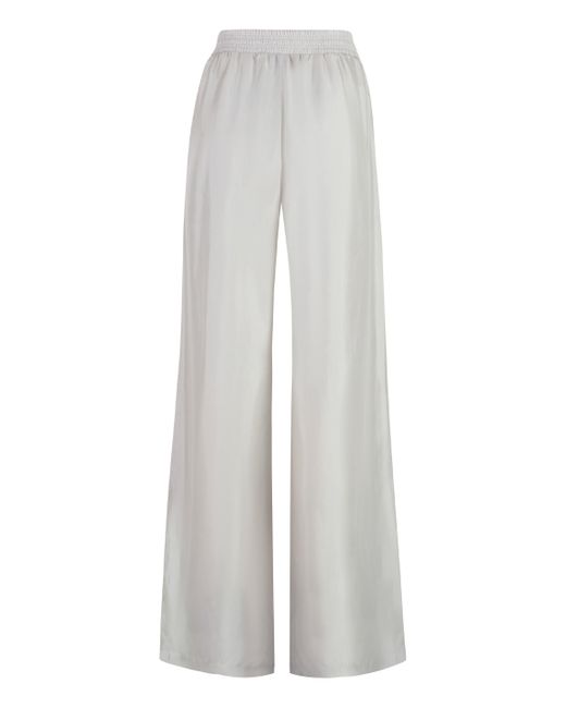 Pantaloni in raso di Fabiana Filippi in White