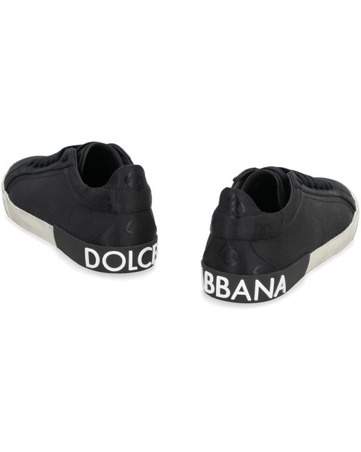 Dolce & Gabbana Black Portofino Low-Top Sneakers For for men
