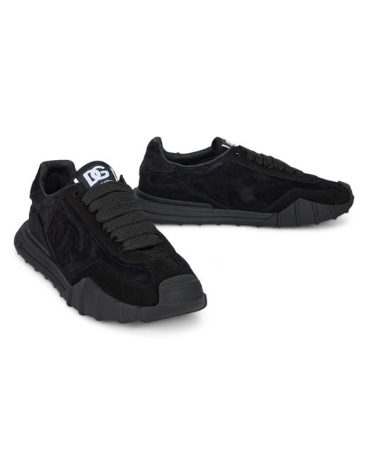 Dolce & Gabbana Black Sports Shoes With Reinforced Sole for men