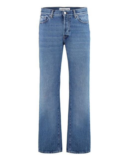 Department 5 Blue Bowl Jeans 5-Pocket Straight-Leg Jeans for men
