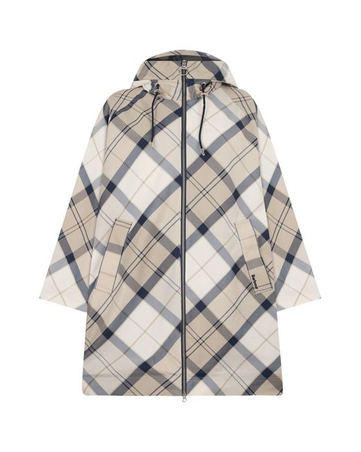 Barbour Gray Checked Rain Jacket