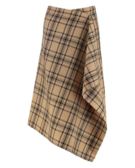 AMI Natural Wool Wrap Skirt