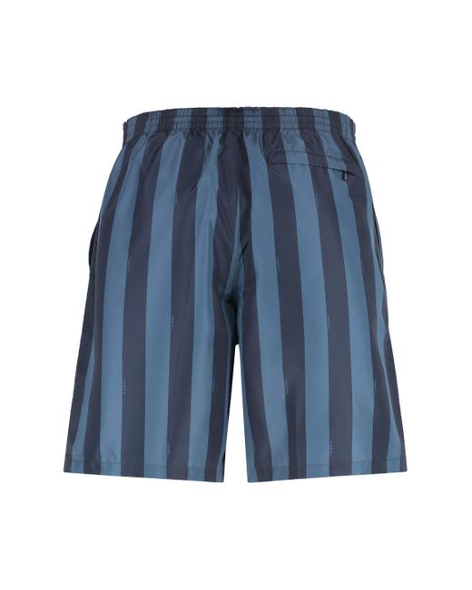 Shorts da mare in nylon di Fendi in Blue da Uomo