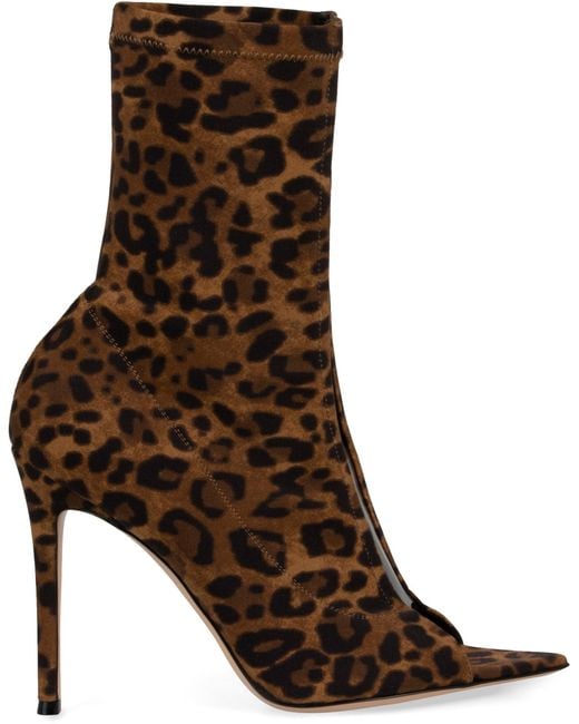 Gianvito Rossi Brown Leather Ankle Boots