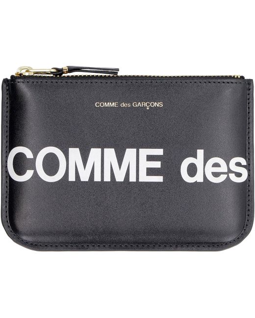 Comme des Garçons Black Logo Detail Leather Pouch