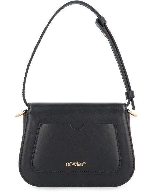 Off-White c/o Virgil Abloh Black Skeleton Binder Leather Shoulder Bag