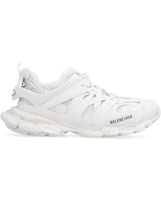 Balenciaga White Track Low-Top Sneakers for men