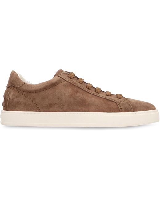 Tod's Brown Suede Sneakers for men