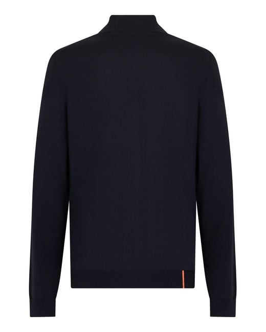 Rrd Blue Zip Hoodie With Collar for men