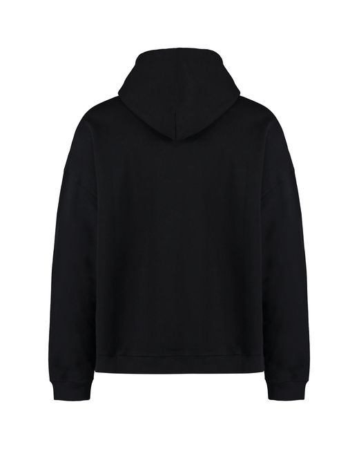 Palm Angels Black Cotton Hoodie for men