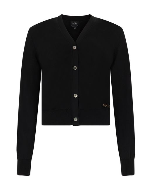 A.P.C. Black Crop Cardigan