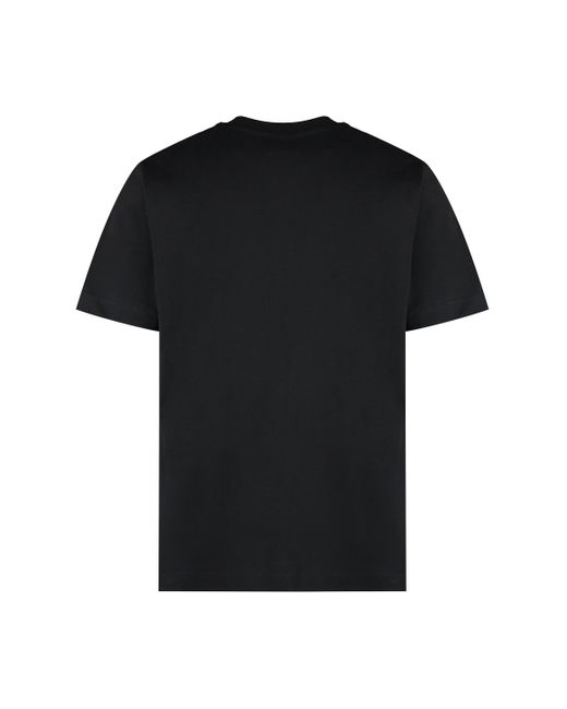 T-shirt in jersey di cotone con logo ricamato e finiture in gros-grain di Jacquemus in Black da Uomo