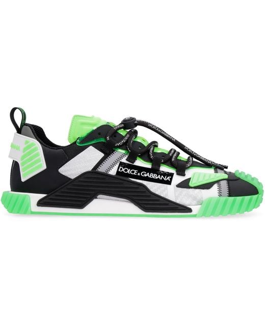 Dolce & Gabbana Green Ns1 Sneakers In Mixed Materials for men