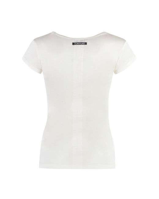 Tom Ford White Silk T-Shirt
